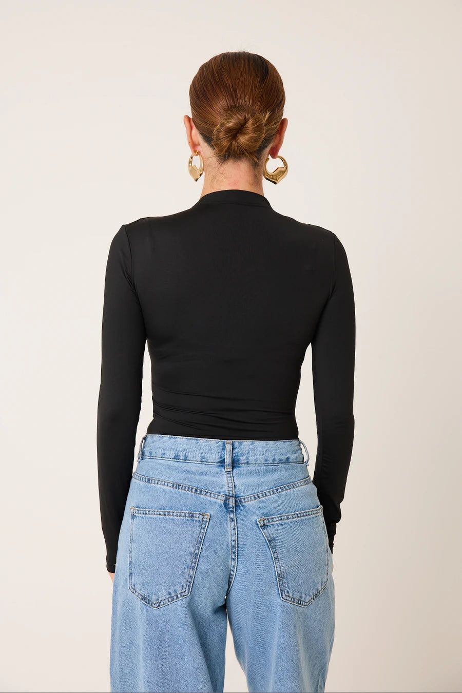 Body Gola Alta Manga Longa Second Skin