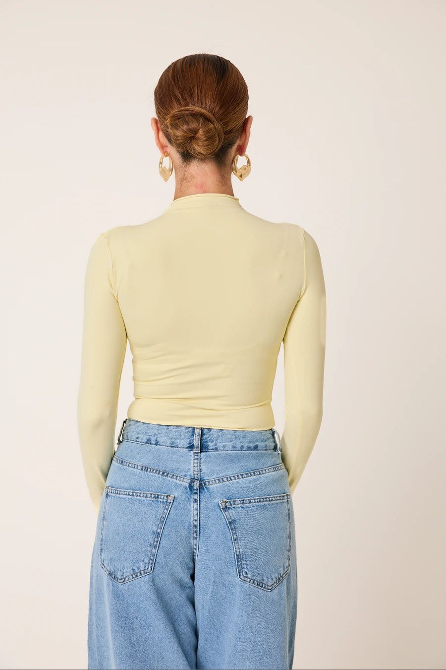 Body Gola Alta Manga Longa Second Skin