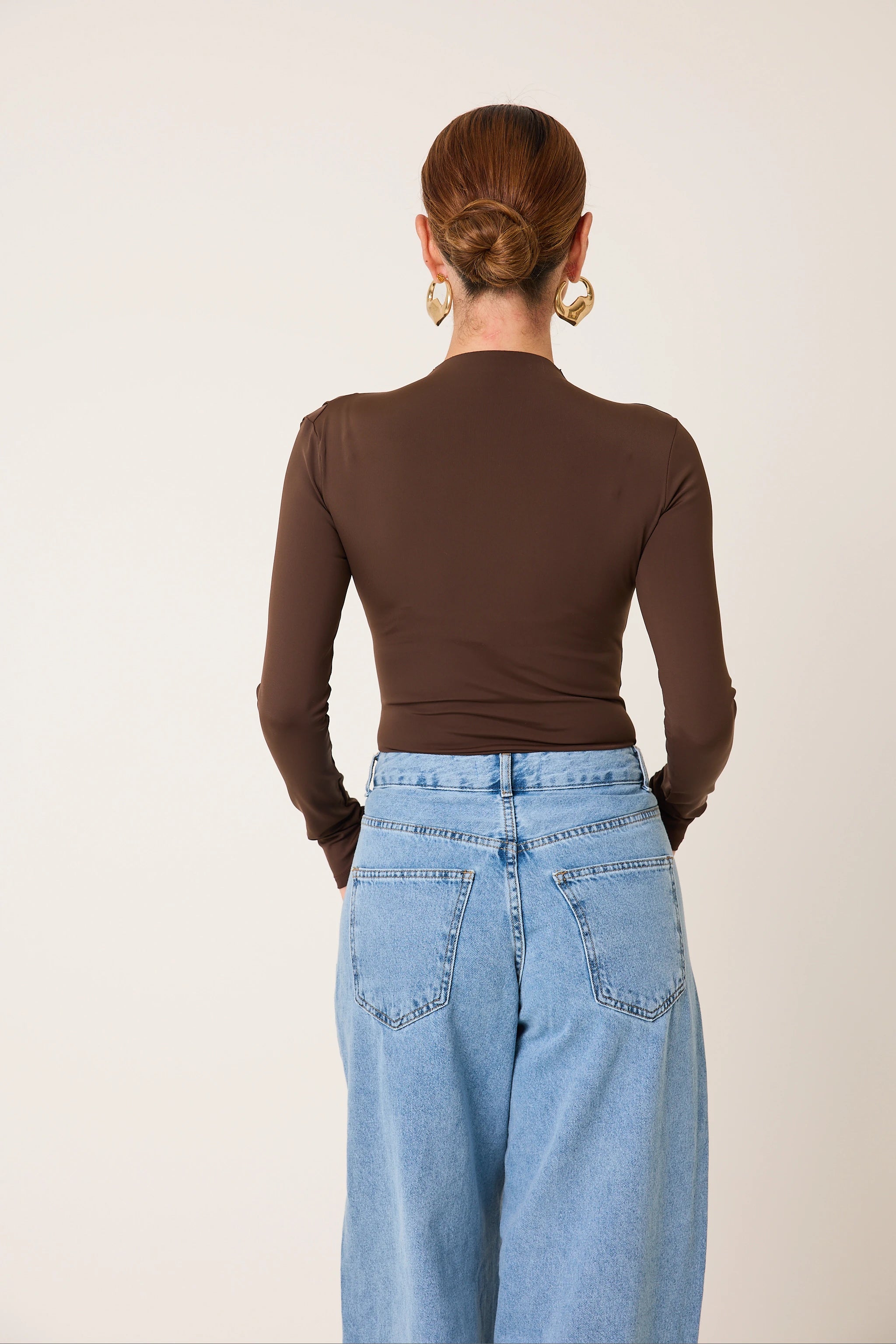 Kit 3 Bodies Gola Alta Manga Longa Second Skin