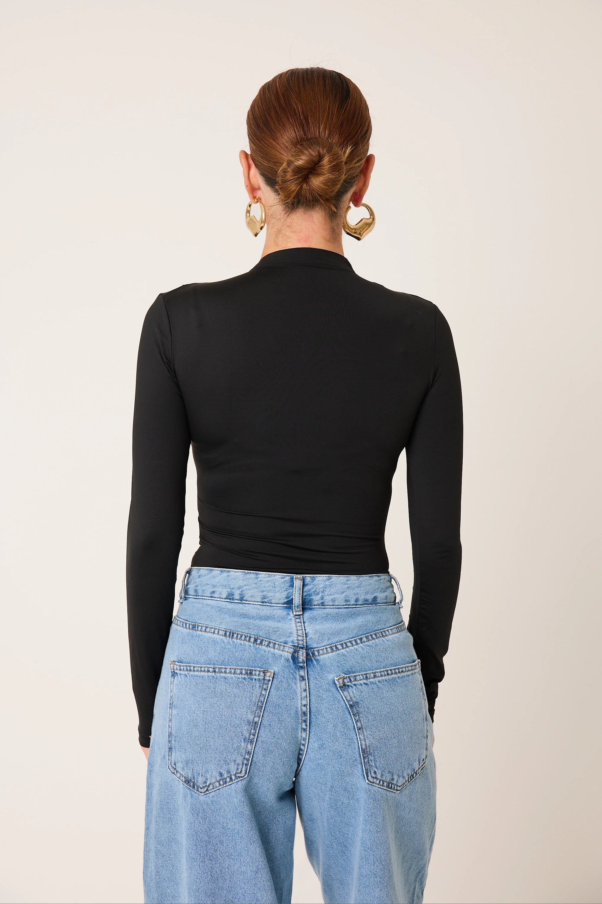 Kit 3 Bodies Gola Alta Manga Longa Second Skin